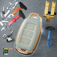 YHC RN-C11J2 Style professionnel Ligne dorée Léger Housse de clé de voiture en plastique pour DUSTER LOGAN SANDERO CN/GUA Origine