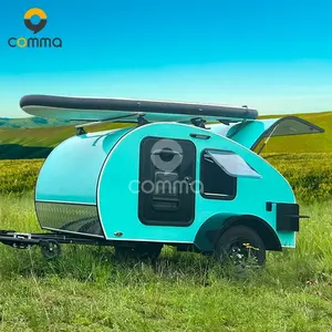 Otr nhẹ Caravan nhà sản xuất Trung Quốc karavan sợi thủy tinh 19ft Caravan đi kèm với bảng điều khiển năng lượng mặt trời