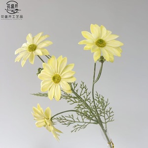 Margherite simulate lungo ramo Bouquet decorazione soggiorno festa di famiglia decorazione di nozze fai da te seta da sposa natale artificiale - Product Image 6