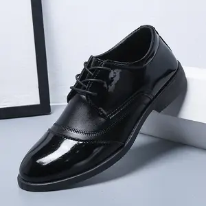 Zapatos de cuero puntiagudos para hombre, calzado deportivo, Oxford, 1 par