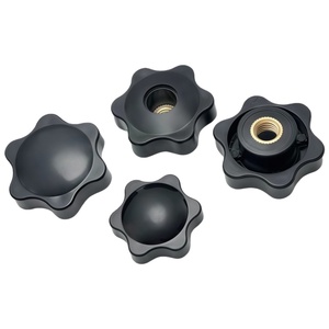 Poignée et bouton de meuble en plastique PP avec tête en forme de fleur de prunier, à serrage manuel, avec noyau en cuivre ou en fer - Product Image 1
