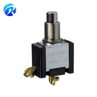 BOM Supplier PA304 Push Button Switch SPST On-Off Standard (Footswitch) Panel Mount Rear PA3-04 Round Plunger Metal Silver