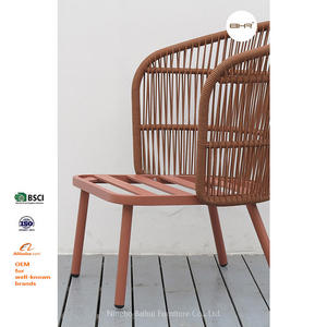 Silla de Cuerda BHR para Balcón, Esquinera, <span class=keywords><strong>Respaldo</strong></span> <span class=keywords><strong>Alto</strong></span>, Cómoda, para Sala de Estar, Jardín, <span class=keywords><strong>Terraza</strong></span>, con Cojines - Product Image 6