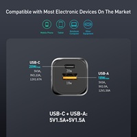 Chargeur mural portable Tommox 20W 18W Gan, chargeurs rapides de voyage PD pour mobiles, chargeur USB C 20W PD QC3.0