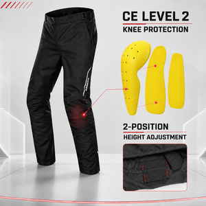 Pantaloni da <span class=keywords><strong>Moto</strong></span> <span class=keywords><strong>Invernali</strong></span> LY2016 600D Impermeabili Antivento Termici con Protezioni Ginocchia CE Livello 2 - Product Image 5