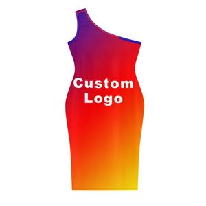 Tendencia de moda elegante un hombro Club fiesta vestido de graduación flor hawaiana diseño Tribal polinesio lujo Delgado largo Maxi vestidos - Product Image 6