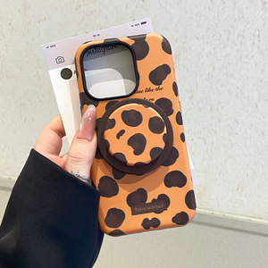 Custodia per telefono cellulare con stampa leopardata di lusso con supporto per iPhone 17 16 15 Pro Max due-in-uno TPU PC Cover antiurto - Product Image 3