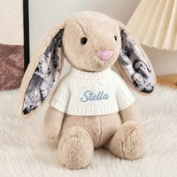 Lapin en peluche personnalisé avec photo, rembourrage en coton PP, broderie de nom, 28 cm, 40 cm, pour la décoration de la maison