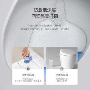 สุขภัณฑ์อัจฉริยะแบบติดผนังพร้อมถังเก็บน้ำแบบซ่อน ระบบชำระล้างแบบเจ็ทไซฟอน ความจุ 4.8 ลิตร ระบบระบายน้ำแบบ P-Trap สำหรับอพาร์ทเมนต์ขนาดเล็ก - Product Image 5