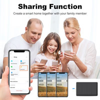 Interrupteur mural intelligent Tuya Matter WiFi 1 2 3 4 gangs, neutre requis, avec grand bouton, compatible HomeKit et Home Assistant, commande vocale