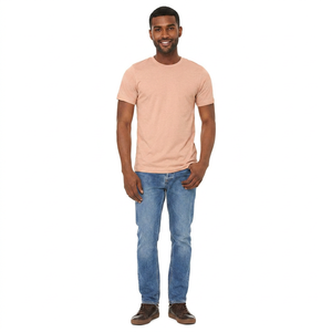 Prix de gros OEM personnalisé 220g 100% coton T-shirts pour hommes tendance couleur unie coupe ample vêtements pour hommes chemises grande taille - Product Image 1