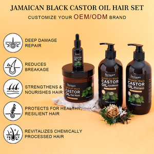 Shampoo all'Olio di Ricino Nero Giamaicano Biologico con Etichetta Privata, Balsamo Senza Risciacquo per Saloni di Bellezza, Cura dei Capelli Ricci - Product Image 4