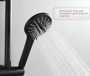 Circular ABS Handheld Showerhead with Three Function Rotary Switch and Handheld Hose Showerhead <b>Accessories</b>, Sanitary Ware - Product Image 4