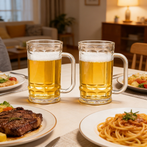 Jarra de <span class=keywords><strong>Cerveza</strong></span> de Vidrio con Base Pesada, Gran Capacidad, con Asa Cómoda para <span class=keywords><strong>Cerveza</strong></span> Artesanal - Product Image 4