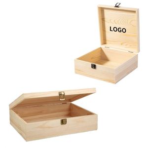 Boîtes en bois 2025, luxe, grande taille, en pin naturel, coffret cadeau d'affaires avec couvercle - Product Image 3