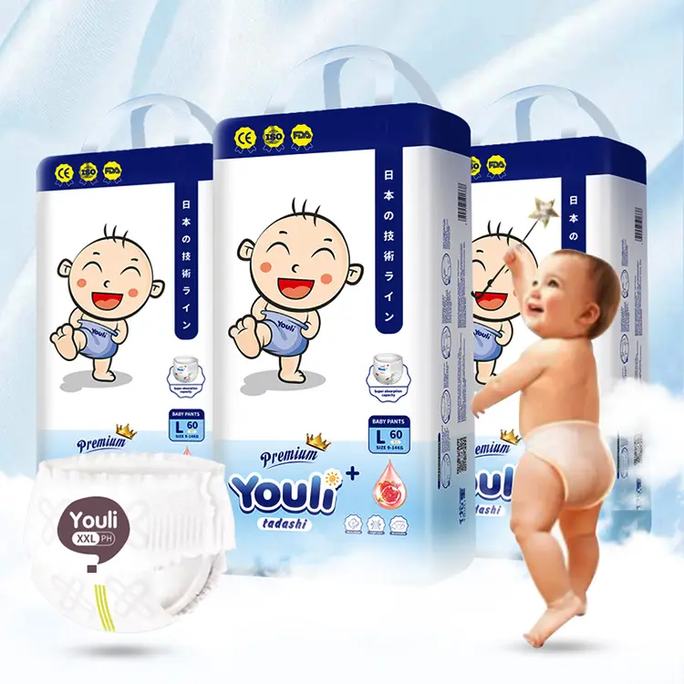 Youli Africa Popular Products Customized Available Training Pant Disposable Low Price Baby Diaper Manufacturer From China