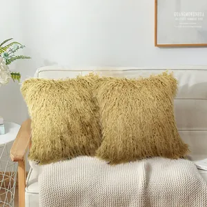 Amity Heimdekoration quadratische flauschige kissenbezüge neu luxus gefälschter Pelz-Kissenbezug für Sofa