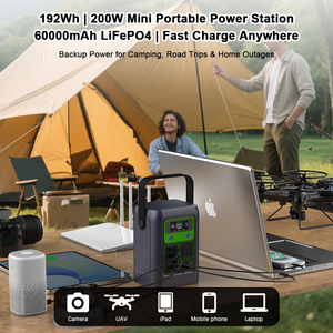 Estación de Energía Multifunción de 200W, 12V 8A, PD45W, Entrada Solar Tipo C, CA para Fiestas, Cine al Aire Libre, Carga de Laptops, SG200DC 200W Estable - Product Image 3