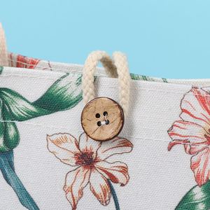 Wholesale Custom Eco-friendly Heavy Duty Durable <b>Canvas</b> Tote Shopping Bag <b>Beach</b>-Colored Letter Pattern Pickup Hot Sale - Product Image 3