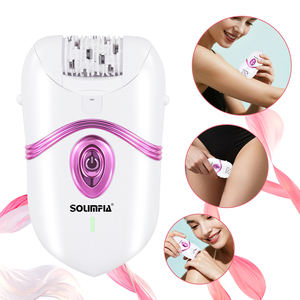 SOLIMPIA HT-592 Épilateur électrique pour femmes - Sans douleur, rechargeable, lumière LED, rasoir pour le bikini et les jambes - Product Image 1
