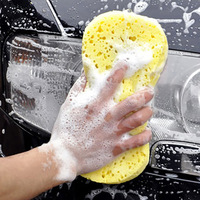 Éponge de lavage de voiture en mousse corail, grande, à compression sous vide, bloc en nid d'abeille, outil de polissage et de nettoyage de voiture magique