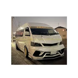 HIACE家用hiace 2005-2024 hiace200通勤毒刺J型宽体前保险杠发动机罩格栅后保险杠车身套件