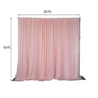 Tuyau et drapé en mousseline de Polyester Double couche de 20 pieds x 10 pieds avec poches de tige pour décoration de mariage