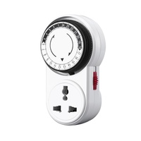 Sakelar Timer Mekanis Otomatis Mati 24 Jam untuk Dapur, 220V 16A, Ramah Lingkungan, Akurasi Tinggi, Bahan Plastik PC+ABS