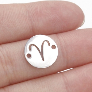 스테인리스 스틸 핫세일 별자리 원형 속이 빈 고품질 트렌디 쥬얼리 펜던트 - Product Image 4