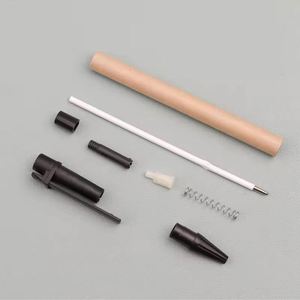 Stylos à bille personnalisés rétractables écologiques en papier kraft noir avec clip en plastique, cadeau promotionnel - Product Image 5