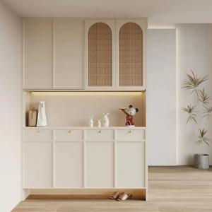 Armoire <span class=keywords><strong>à</strong></span> <span class=keywords><strong>chaussures</strong></span> blanche de style français avec de grands tiroirs de rangement au design arqué Armoire <span class=keywords><strong>à</strong></span> <span class=keywords><strong>chaussures</strong></span> blanche de style français - Product Image 5