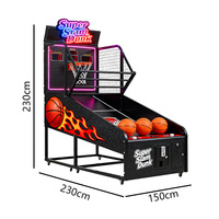 Machine de jeu d'arcade de basketball de rue à monnayeur pour divertissement en intérieur