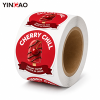 Individuelle Geschäftsetiketten Druck Runde Aufkleber-Rolle Frozen-Treat Logo Rollenaufkleber Wasserfeste Eiscreme-Dessert-Verpackungsetiketten