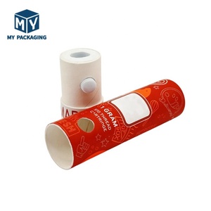 ECO-FRIENDLY Empty Round Gift Cosmetic Lipstick White Black Pink Kraft Paper Tube Packaging Boxes Child Resistant Rigid Tubes