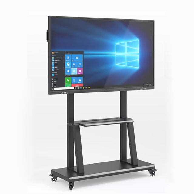 55 Inch 10-Point Touch Interactive Whiteboard with Windows 10 OS 16:9 Aspect Ratio for Conference Use