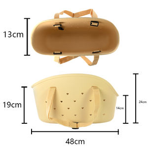 Borsa da trasporto per cane gatto EVA personalizzabile con materiale impermeabile leggero ed elegante da esterno scarpe con ciondolo Charm borsa da spiaggia per animali domestici - Product Image 3