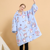 Sweat-shirt Sherpa surdimensionné à capuche pour femme, design poche géante, personnalisé d'usine, couverture portable