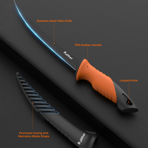 Coltello da Filettatura Professionale Pullther 9" con Fodero Magnetico e Impugnatura Antiscivolo in Gomma - Product Image 4