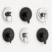 Mitigeur de douche encastré en laiton, monocommande chaud/froid, finition chrome, fonction simple, robinet mural pour salle de bain