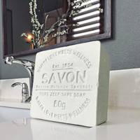 Savon de Marseille Écologique de Qualité Premium, Parfumé Naturellement, Personnalisé, Bleu Clair et Vert, pour Salles de Bain – Vente en Gros