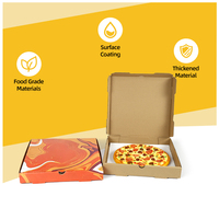 Scatole per Pizza Ecologiche Riciclabili Biodegradabili in Cartone Ondulato con Stampa in Lamina d'Oro Scatole Rigide Personalizzabili per Imballaggio Alimentare