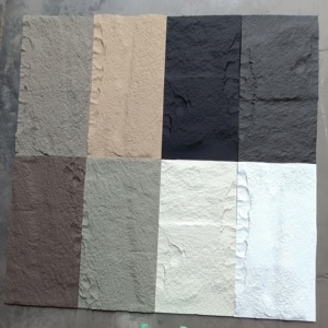 Impermeabile ignifugo 3D decorativo in poliuretano nero pietra artificiale finta cultura Rock pannello di parete di montagna per parete esterna - Product Image 3