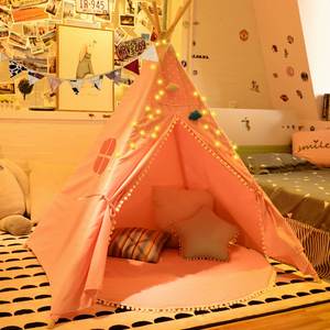 Tente <span class=keywords><strong>tipi</strong></span> populaire en toile pour bébés et enfants, jouet sportif, respirante, portable, pour jouer, camper, salon - Product Image 6