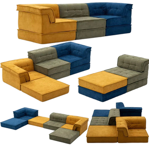 Sofá Modular Seccional <span class=keywords><strong>de</strong></span> Diseño Moderno para Sala <span class=keywords><strong>de</strong></span> Estar, Sofá <span class=keywords><strong>de</strong></span> Tela <span class=keywords><strong>de</strong></span> Configuración Múltiple, <span class=keywords><strong>Muebles</strong></span> para el Hogar, Composición Mah Jong OEM - Product Image 3