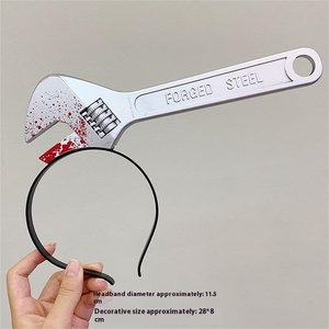 <span class=keywords><strong>Serre</strong></span>-tête unisexe éco-responsable pour <span class=keywords><strong>Halloween</strong></span>, design clé et <span class=keywords><strong>couteau</strong></span> de cuisine, accessoire de coiffure - Product Image 6
