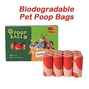 Sacs à déjections pour animaux de compagnie biodégradables et écologiques, parfum Rose, avec pelle à crottes pour chat en forme de cœur - Product Image 5