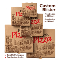 Boîtes d'emballage pour pizzas rectangulaires en matériaux recyclés avec logo personnalisé Best Guard, en carton ondulé kraft, impression quadricolore, qualité alimentaire