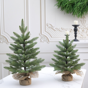 New <strong>Christmas</strong> Decorations PE Burlap-Wrapped Base <strong>Mini</strong> Desktop <strong>Christmas</strong> Tree Room Desktop Living Room Decoration - Product Image 1