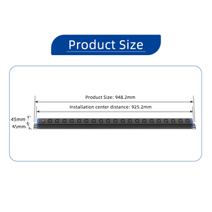 1U Rackmount <span class=keywords><strong>PDU</strong></span> với 20 IEC C13 cửa hàng bảo vệ quá tải & chỉ số ánh sáng 10A 250Vac cho tủ máy chủ <span class=keywords><strong>PDU</strong></span> USA - Product Image 3