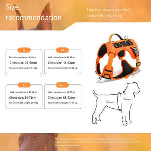 Harnais Réfléchissant Réglable en <span class=keywords><strong>Maille</strong></span> d'Air 3D avec Autocollant pour Chien, Harnais Tactique Oxford pour Grands Chiens avec Poignée - Product Image 5